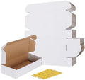 RLAVBL 12x4x2 Small Shipping Boxes Set of 25, White Corrugated Cardboard Box for Packing, Mailing, Business by RLAVBL