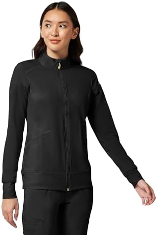 Cherokee iFlex Scrub Jacket for Women 2 Pocket Zip Front - Image 4