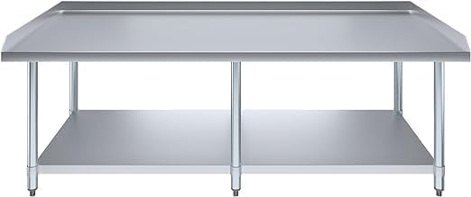 NSF Certified 18 Gauge Heavy Duty Stainless Steel Equipment Grill Stand with Undershelf for Kitchens, Utility Rooms, Caterers & Auto (72" x 24") - Image 7