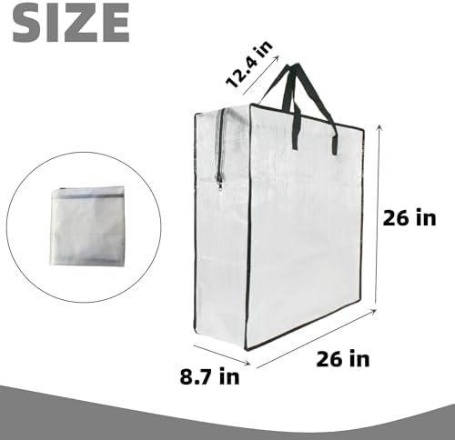 Clear Storage Bags with Zipper and Handles, Blanket Bags For Closet Storage, Moving and Packing Supplies for College, Underbed Storage Organizer for Clothes Pillow Bedding Christmas Wreath - Image 2