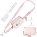 Tiostep Clip and Go Strap for Phone with Wallet Crossbody Phone Lanyard Adjustable and Detachable RFID Wristlet Wallet (Pink, Medium) by Tiostep