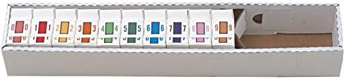 Doctor Stuff - File Folder Labels, Complete Set of Numbers 0-9, Tab Products 1282 Match - A1282 Series Chart Stickers, 1" x 1-1/4", 1 Each of 10 Rolls, 500/Roll by DoctorStuff