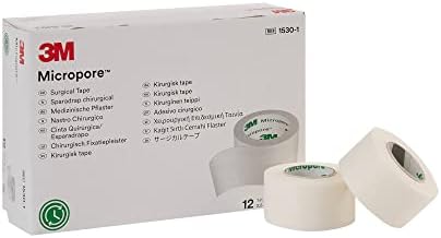 3M Micropore Paper Tape - White, 1" x 10yds (Box of 12) by Unknown