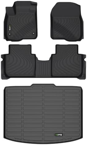 HAFIDI® Floor Mats & Cargo Liner Set Fit for 2023 2024 2025 2026 Honda CRV (Not fit CRV Hybrid Models) All Weather Protection TPE Anti-Slip Automotive Full Set Floor Liners Custom Accessories - Black by HAFIDI
