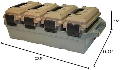 MTM AC4C 4-Can Ammo Crate, 30 Caliber, Dark Earth/Army Green - Image 5