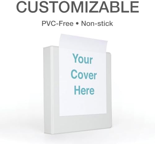 Cardinal 3 Ring Binder, 1 Inch Premier Easy Open Binder, ONE-Touch Locking Slant-D Rings, 250-Sheet Capacity, ClearVue Cover, PVC-Free, White (10300CB) - Image 7