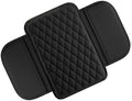 Center Console Cover, Armrest Cushion with 2 Storage Bags, Microfiber Leather Waterproof Pad for Car SUV Truck, Universal Interior Accessories (Black) by Unknown