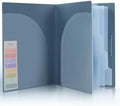SKYDUE Accordion File Organizer, 5 Pocket Expanding File Folders with Pockets, Document Organizer, Portable Paper Organizer，School Office Supplies Blue by SKYDUE