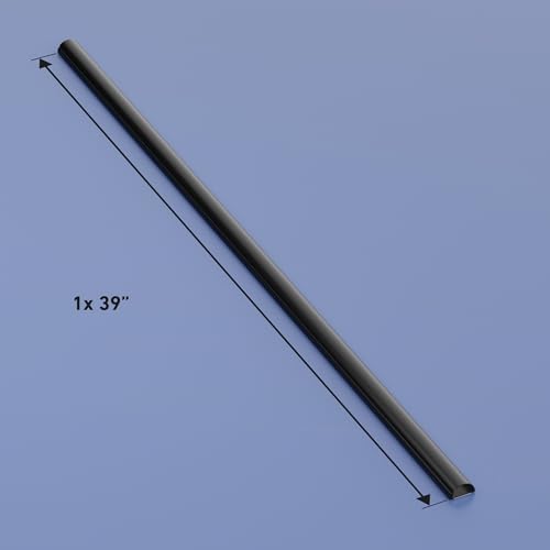 D-Line Half Round Cord Hider, Patented Cable Cover, Hide TV Wall Mount Wires, Raceway for Cords, Decorative Wire Covers, Paintable, Adhesive Cable Concealer - 1x 1.18in W x 0.59in H x 39in L - Black - Image 4