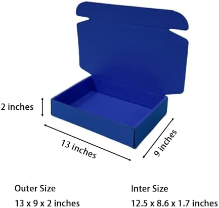 30 Pack 13x9x2 in Industrial Blue Shipping Boxes - Image 2