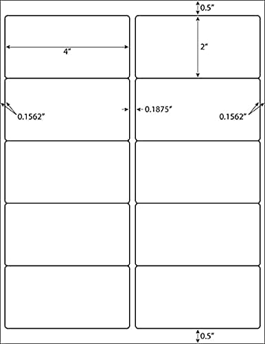 Coopaty 2 x 4 inch Shipping Labels, FBA 10 Up Address Mailing Label White Blank - Image 2