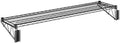 12" x 60" Wire Black Wall Mount Shelf, Commercial Fixed Rack, Metal Wall Mount Floating Shelving by Zedfire
