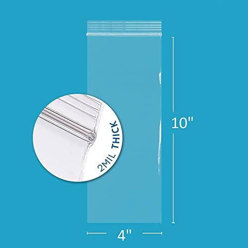 4" x 10" Zip Bags, 200 Pack, 2 Mil, Reclosable for Incense Medical, GPI - Image 2