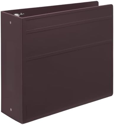 Carstens 4-Inch Heavy Duty 3-Ring Binder - Side Opening, Plum, Durable Plastic, Precision No-Gap Rings, Waterproof Cover, No Pockets, Holds 600 Letter Sheets, BPA-Free Made in USA (1841-3R) by Carstens