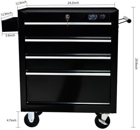 LuckyNote】Rolling Tool Chest, 4 Drawer Tool Box - Image 5