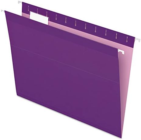 Pendaflex Reinforced Hanging File Folders, Letter Size, Violet, 1/5 Cut, 25/BX (4152 1/5 VIO) by TOPSProducts