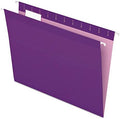 Pendaflex Reinforced Hanging File Folders, Letter Size, Violet, 1/5 Cut, 25/BX (4152 1/5 VIO) by TOPSProducts