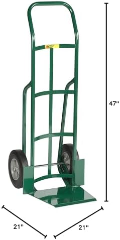 Little Giant T-360-10 Shovel Nose Hand Truck with Continuous Handle, 800 lb Capacity, Green - Image 2