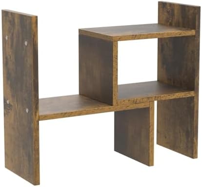 Jerry & Maggie Adjustable Wood Desktop Display Shelf Natural Wood Tone - Image 4