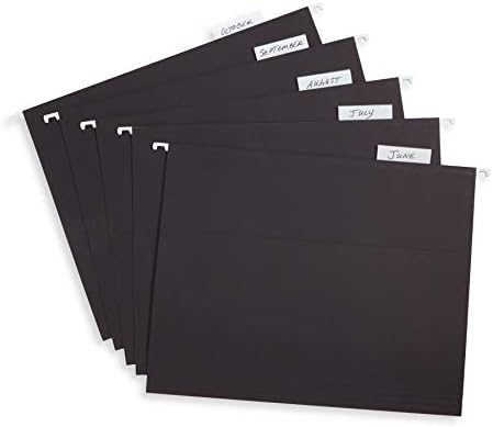 Blue Summit Supplies 25 Hanging File Folders, Letter Size, Black - Image 6