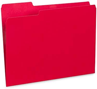 Blue Summit Supplies 100 File Folders, Letter Size, 1/3 Cut Tab, Red - Image 5