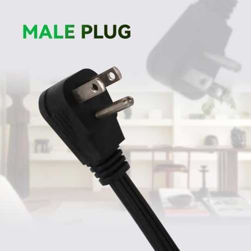 EP 15 Ft Heavy Duty Appliance Extension Cord,14 AWG 3-Prong Flat Plug Black - Image 4