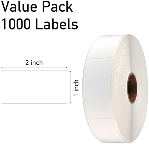 1000 Pcs Blank Removable Freezer Labels Water Oil Resistant for Food Containers Jars Pantry Organization (Each Measures 1” x 2”) - Image 3