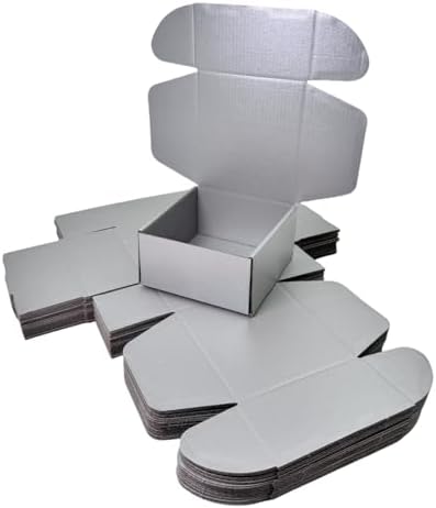 20 Pack 9.8x9.8x4 in Silver Shipping Boxes - Image 3