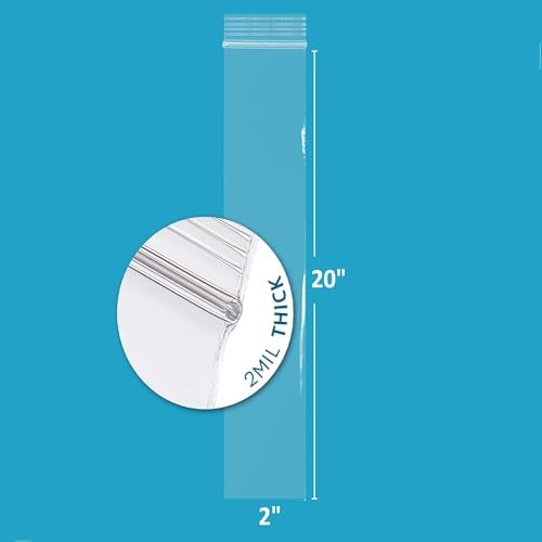 2" x 20" Zip Bags, 6000 Pack, 2 Mil, Reclosable for Incense Packaging, GPI - Image 2