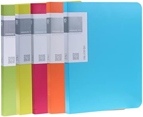 Acocony Punchless Binder Letter Size with Clamp Vivid Multicolor 5-Pack - Image 6