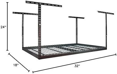 MonsterRax 2-Pack 4x6 Overhead Garage Storage Rack, Gray, 18"-33" Height - Image 7