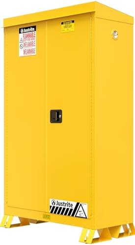Justrite Reinforced Steel Outdoor Flammable Liquid Storage Cabinet - Image 3