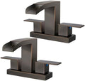 Cobbe Waterfall Bathroom Faucet, Bronze 4 Inch Centerset 3 Hole, 2 Pack by Cobbe