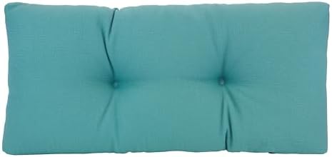 Klear Vu The Gripper Non-Slip Tufted Bench Cushion for Indoor Furniture, Assembled in USA, Entryway Storage, Bay Window, Corner Nook or Piano Seat, 30 Inches, Solid Teal by KlearVUHomeTextiles