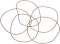 5pcs Fluorine Rubber O-Rings 155x151x2mm Metric FKM Sealing Gasket by Unknown
