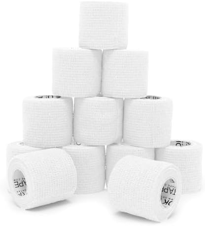 OK TAPE 12 Rolls Self Adhesive Bandage Wrap, Cohesive Elastic Athletic Tape by OKTAPE