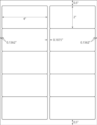 LabelMore 10 up Labels 2'' x 4" Shipping Address Labels for Laser and Inkjet Printers (4,000 Sheets, 40,000 Labels) - Image 2