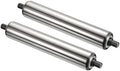 PATIKIL Conveyor Roller 1.5" Diameter 8" Length, 2 Pack Stainless Steel Gravity Transmission Replacement Part Galvanized End, Silver by PATIKIL