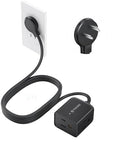 TROND 2 Prong to 3 Prong Extension Cord 6ft, Polarized Flat Plug, 3 AC by TRONDOfficial