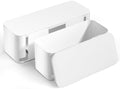 YECAYE Cable Management Box, White, XL+M, 2 Pack by Yecaye