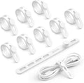 Lamicall 10 Pack Silicone Cable Ties Cord Organizer - Elastic Wire Straps by Lamicall