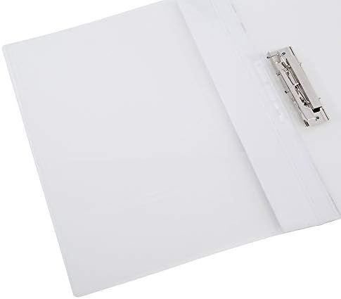 Filexec Products Clamp Binder, Removable Spine Label, Interior Pocket, Translucent Clear of 12 (50640-61123) - Image 2