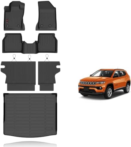 KELCSEECS Floor Mats with Seatback Mats for Jeep Compass 2017-2026 by KELCSEECS