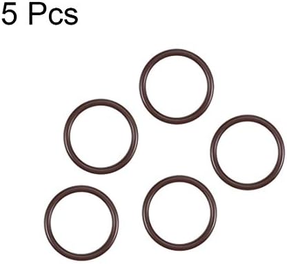 uxcell Fluorine Rubber O-Rings 19mm OD 15mm ID 2mm Width, Metric FKM Sealing Gasket, Pack of 5 - Image 2