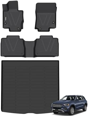 Wailtnb-Mats for Mercedes Benz GLE 2020-2026 5 Seats (Not for Coupe) 350/450/580/53 AMG/63 AMG S Floor Mat Cargo Liner All Weather Floor Liner Car Mat for GLE Custom Fit Automotive Full Set by Wailtnb