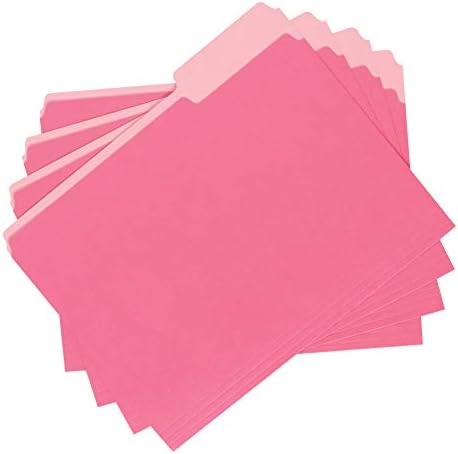 Amazon Basics File Folders for Organization, Letter Size, 1/3 Cut Tab, Pink, 36-Pack - Image 4