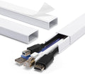 ZhiYo 45" Cord Covers for Wires on Wall, White Cord Hider, 1.2" W x 0.7" H by ZhiYo