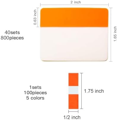 ELII 900 Pcs 2 Inch Sticky Index Tabs - Colorful Writable Book Tabs - Image 2