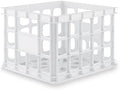 Sterilite Storage Crate, Stackable Plastic Bin Open Basket with Handles, Organize Home, Garage, Office, School, White, 1-Pack by Sterilite