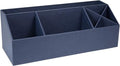 Bigso Elisa Desktop Organizer - Durable Office Desk Organizer with 7 Compartments for Office Supplies and Accessories - 13.1 in x 4.9 in x 4.9 in - Blue by Bigso